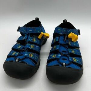 Keen Blue and Yellow Outdoor Sandals with Protective Toe Cap Size Toddler 13